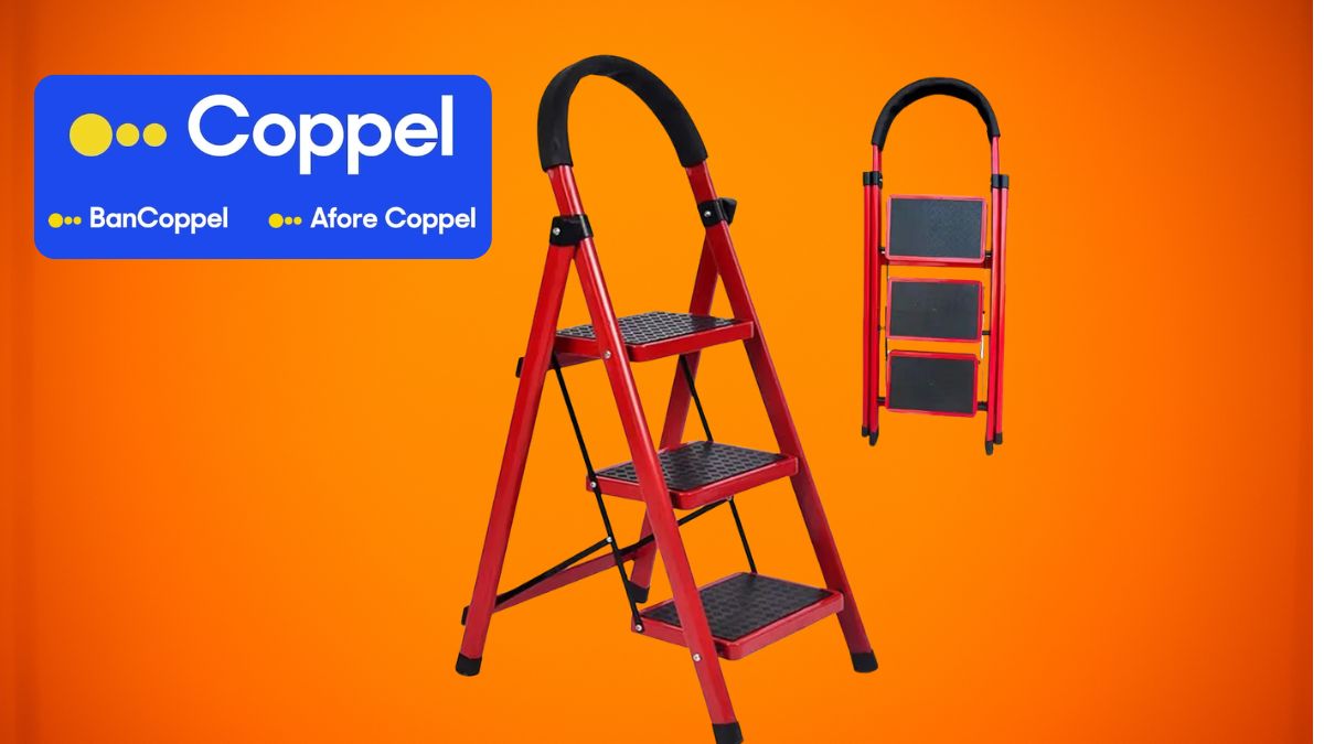 Escalera plegable 3 Peldaños en Coppel. Imagen especial