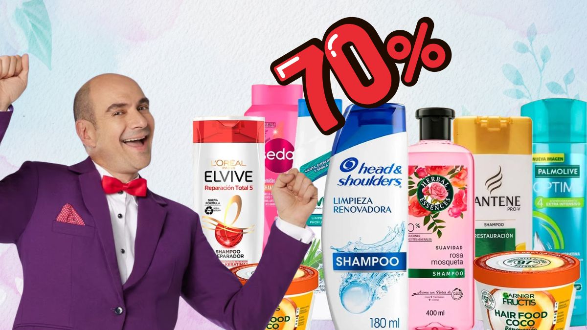 Julio Regalado con Shampoo de 2o al 70%. Imagen especial