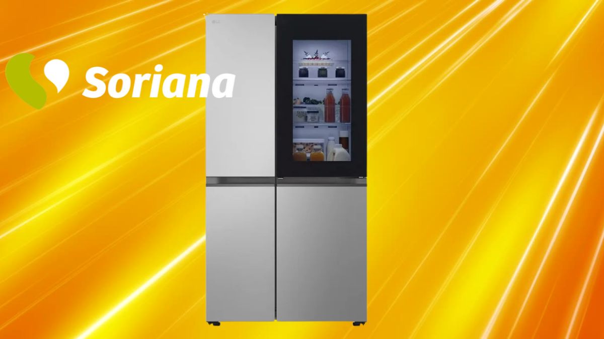 Soriana remata refrigerador LG. Imagen IA