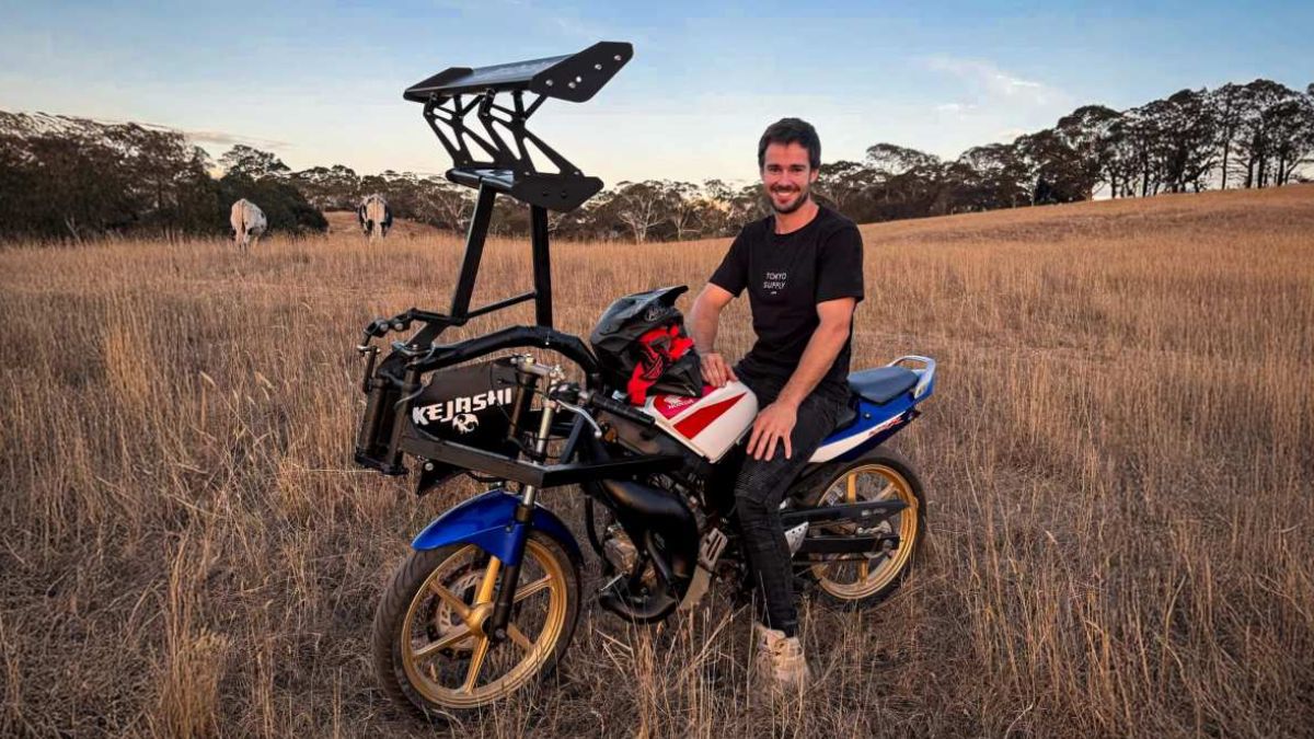 Mecánico australiano y su invento. Imagen especial