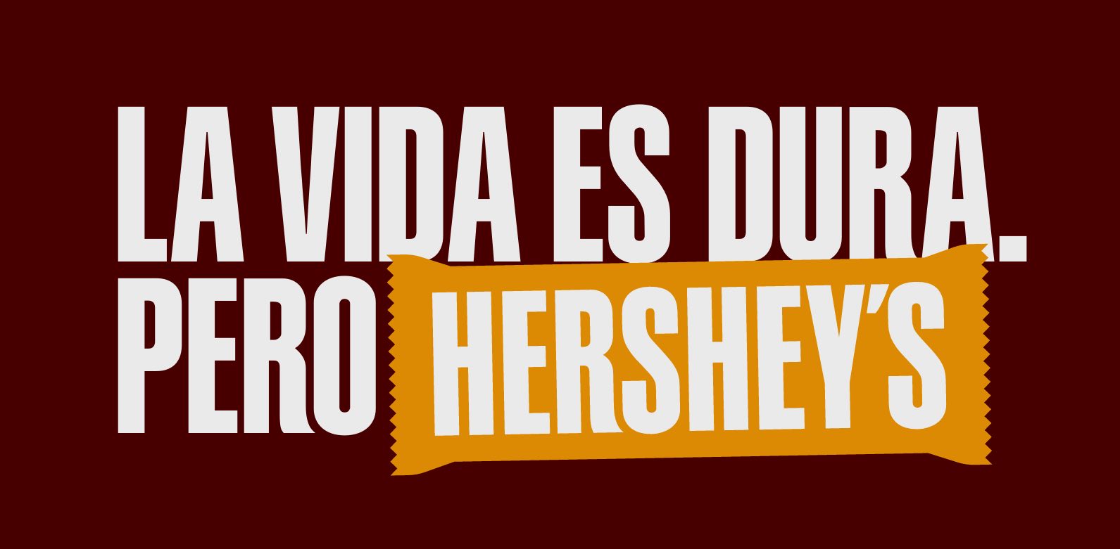 Nueva campaña de Hershey's. Imagen: Cortesía.