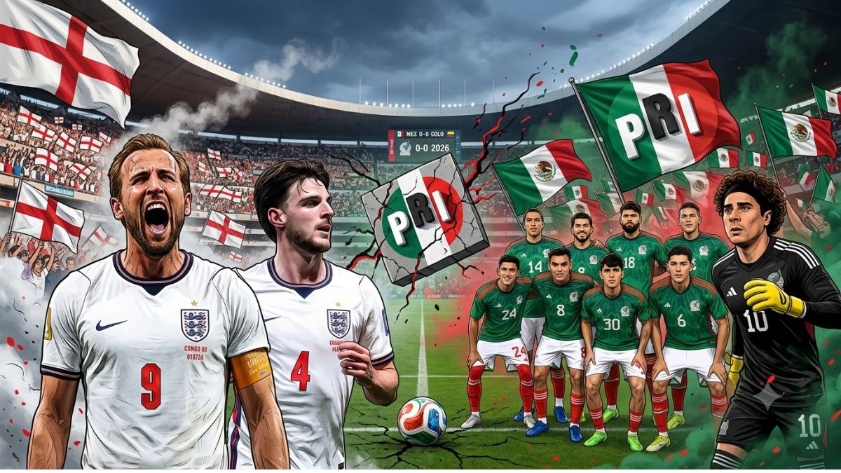 México vs Inglaterra. Imagen especial con IA