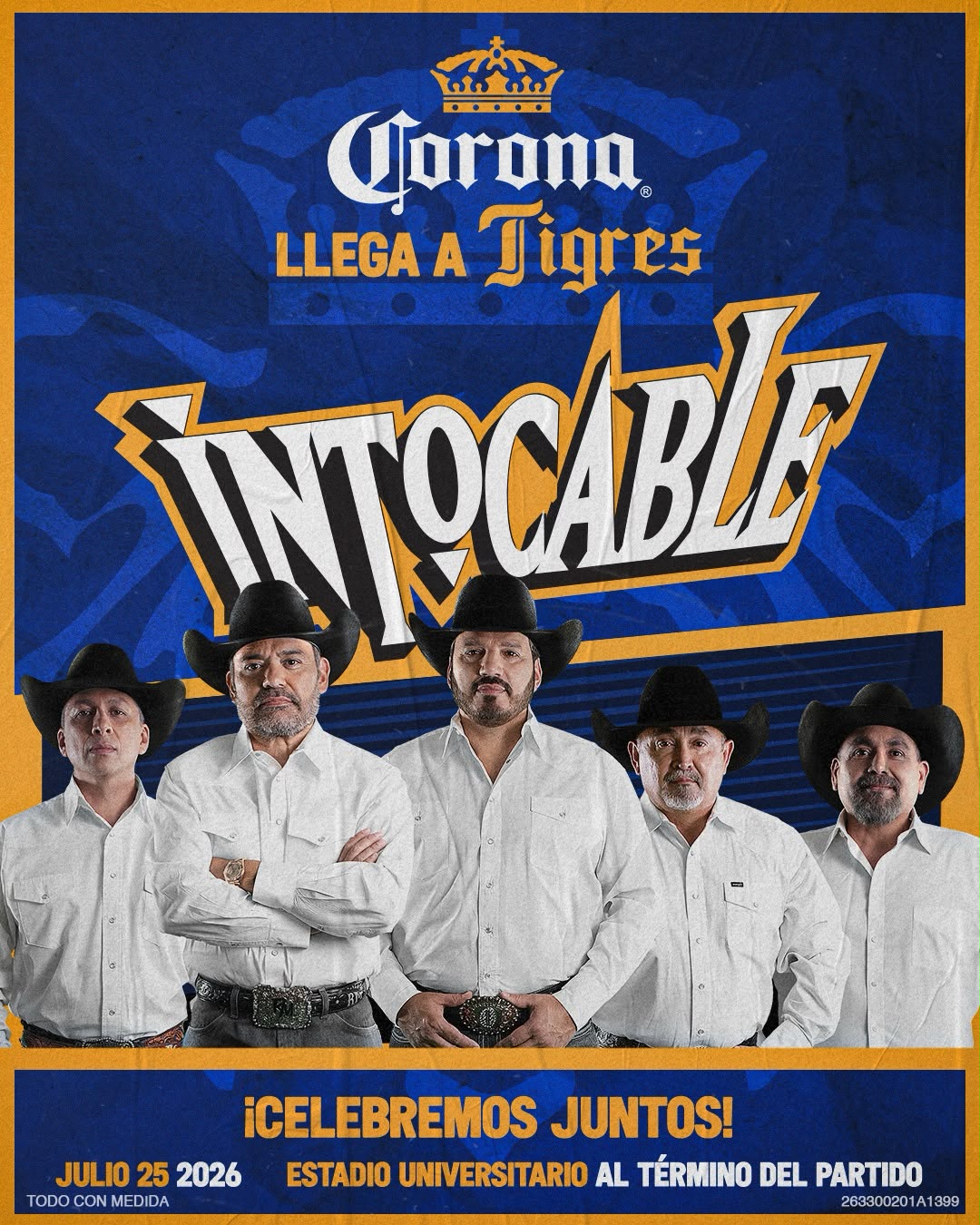 Corona trae a Intocable para activar su patrocinio con Tigres. Foto: Cortesía Corona.