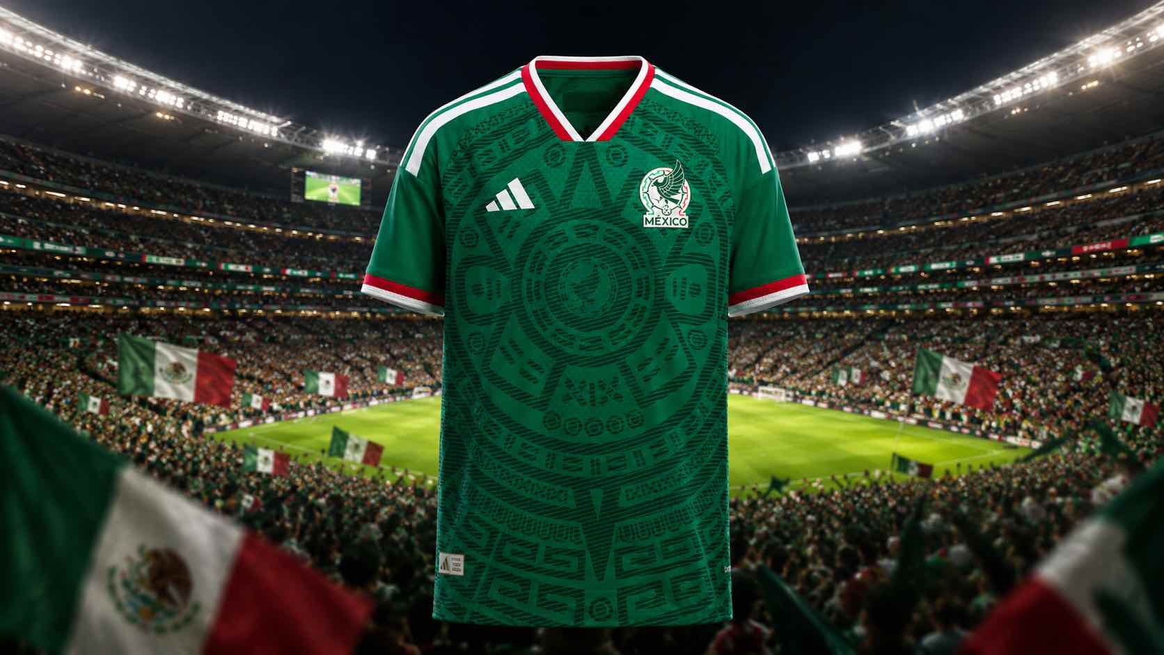 México fue eliminado del Mundial 2026, pero su jersey se convirtió en el más vendido de Adidas y mostró el poder de la identidad. Foto: Cortesía adidas / IA.